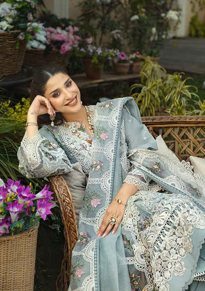 ELAF| SAMAA| UNSTITCHED LUXURY LAWN 3pc