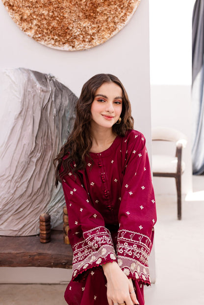 Lawn Embroidered Stitched 2Piece D-009