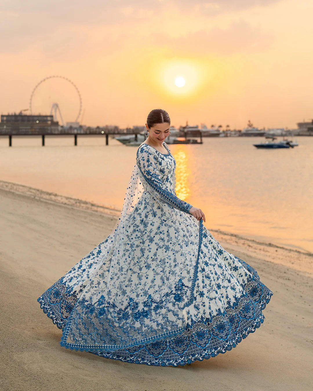 Faiza saqlain summer collection hit Code e on Fine Quality Lawn with Chiffon Emb Dopatta