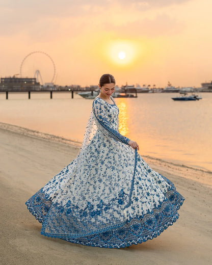 Faiza saqlain summer collection hit Code e on Fine Quality Lawn with Chiffon Emb Dopatta