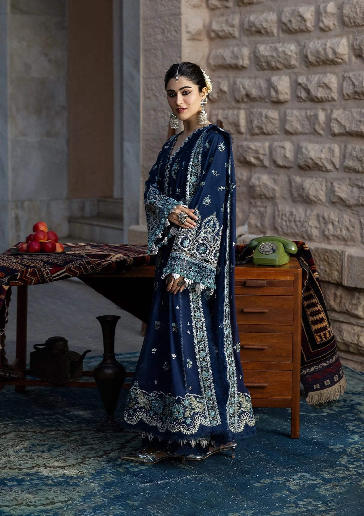 KAHF | AZURE BLUE | UNSTITCHED LAWN 3PC