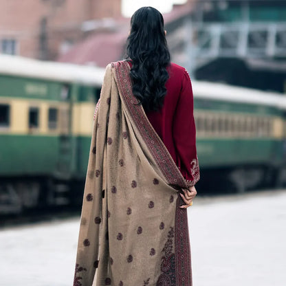 IZEL UNSTITCHED 3PC WITH PRINTED SHAWL