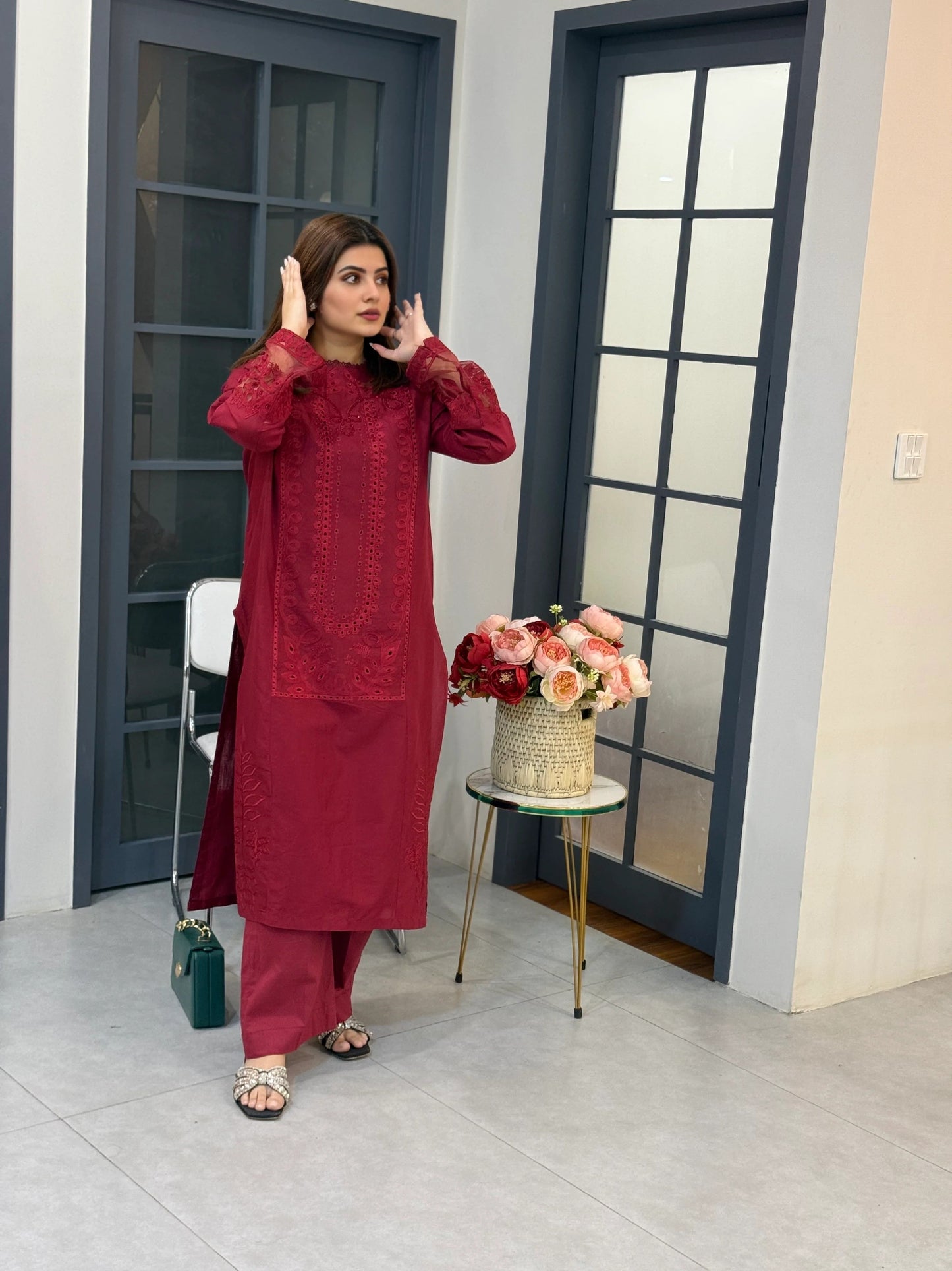 Lawn Chickenkari Stitched 2Piece D-011