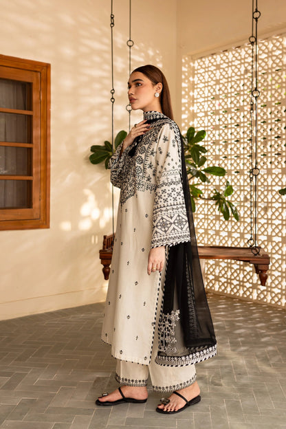 Lawn Embroidered Stitched 3pIece D-014