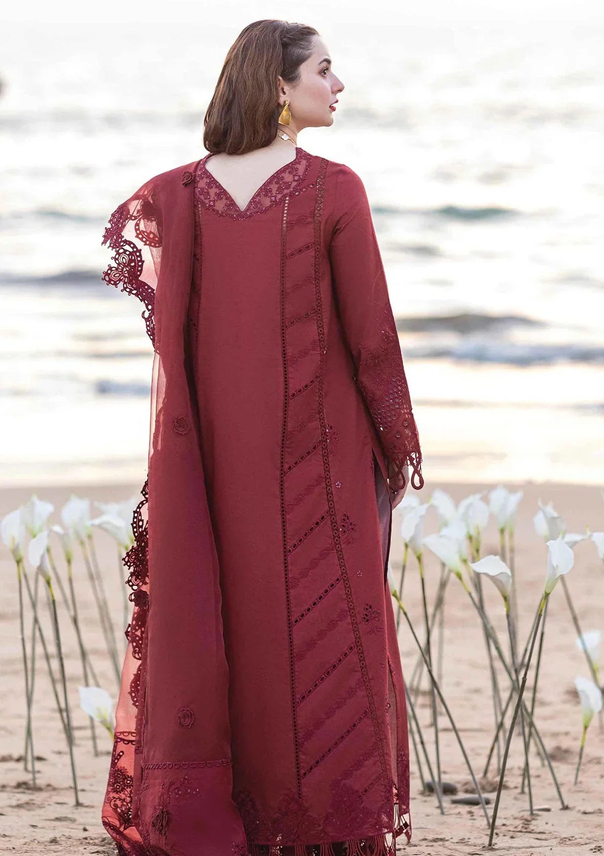 QALAMKAR | LAWN CHIKANKARI EMBROIDERED UNSTITCHED 3PC