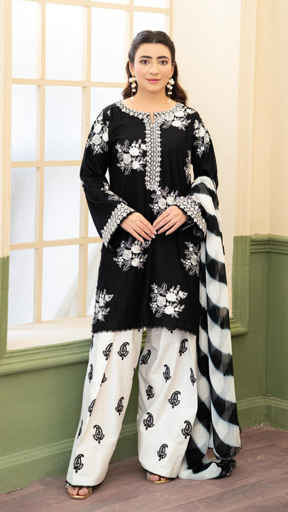 Monochrome Unstitched 3pc
