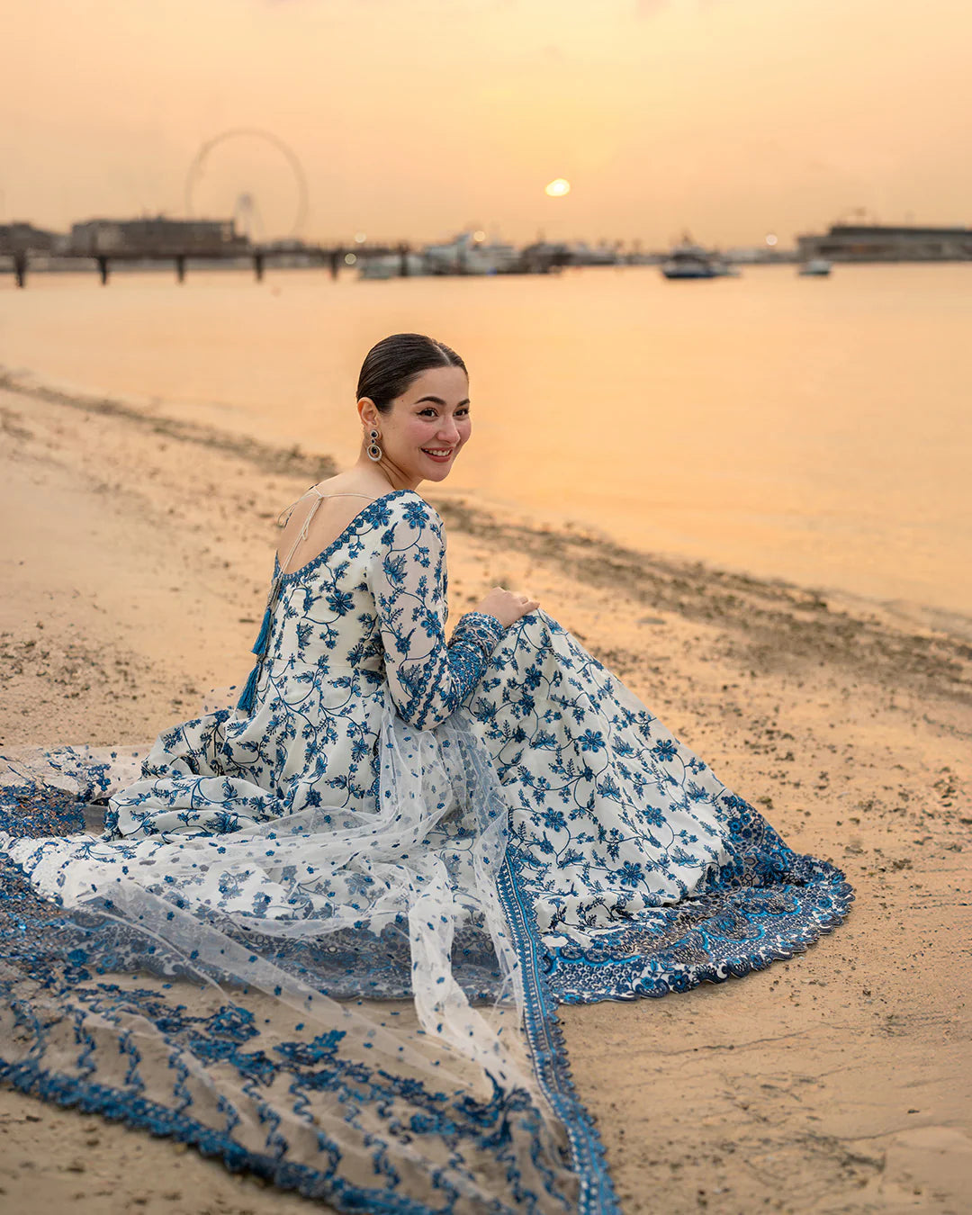 Faiza saqlain summer collection hit Code e on Fine Quality Lawn with Chiffon Emb Dopatta