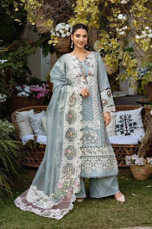 ELAF| SAMAA| UNSTITCHED LUXURY LAWN 3pc