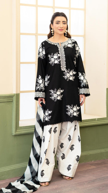 Monochrome Unstitched 3pc