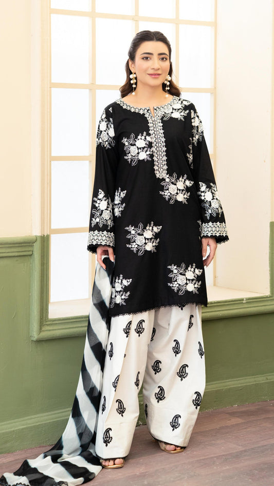 Monochrome Unstitched 3pc