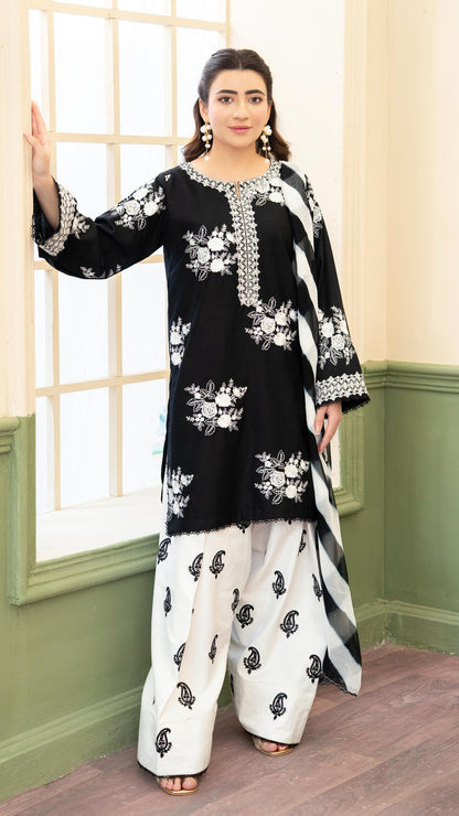 Monochrome Unstitched 3pc