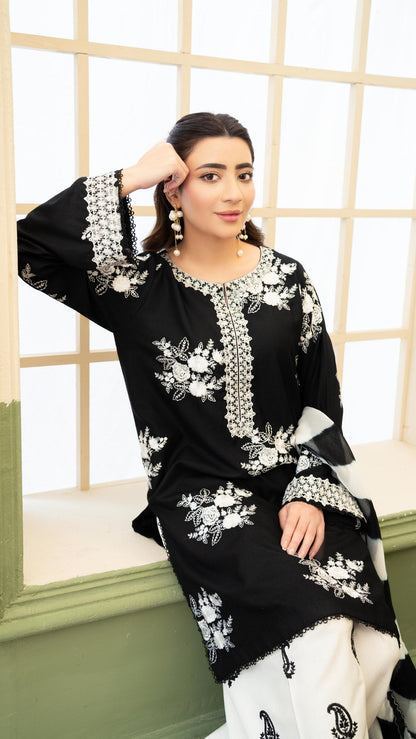 Monochrome Unstitched 3pc