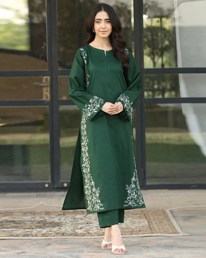 Lawn Embroidered Stitched 2Piece D-013