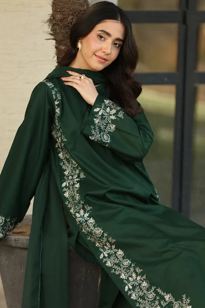 Lawn Embroidered Stitched 2Piece D-013