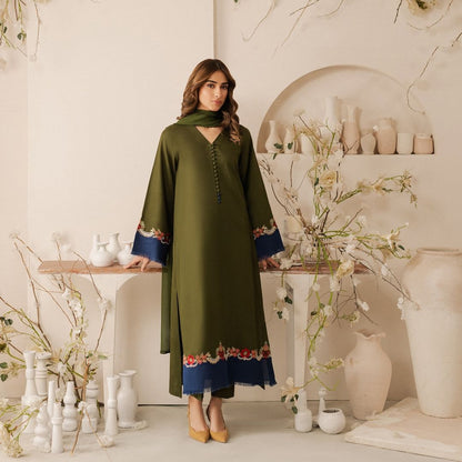 Lawn Embroidered Stitched 2Piece D-11