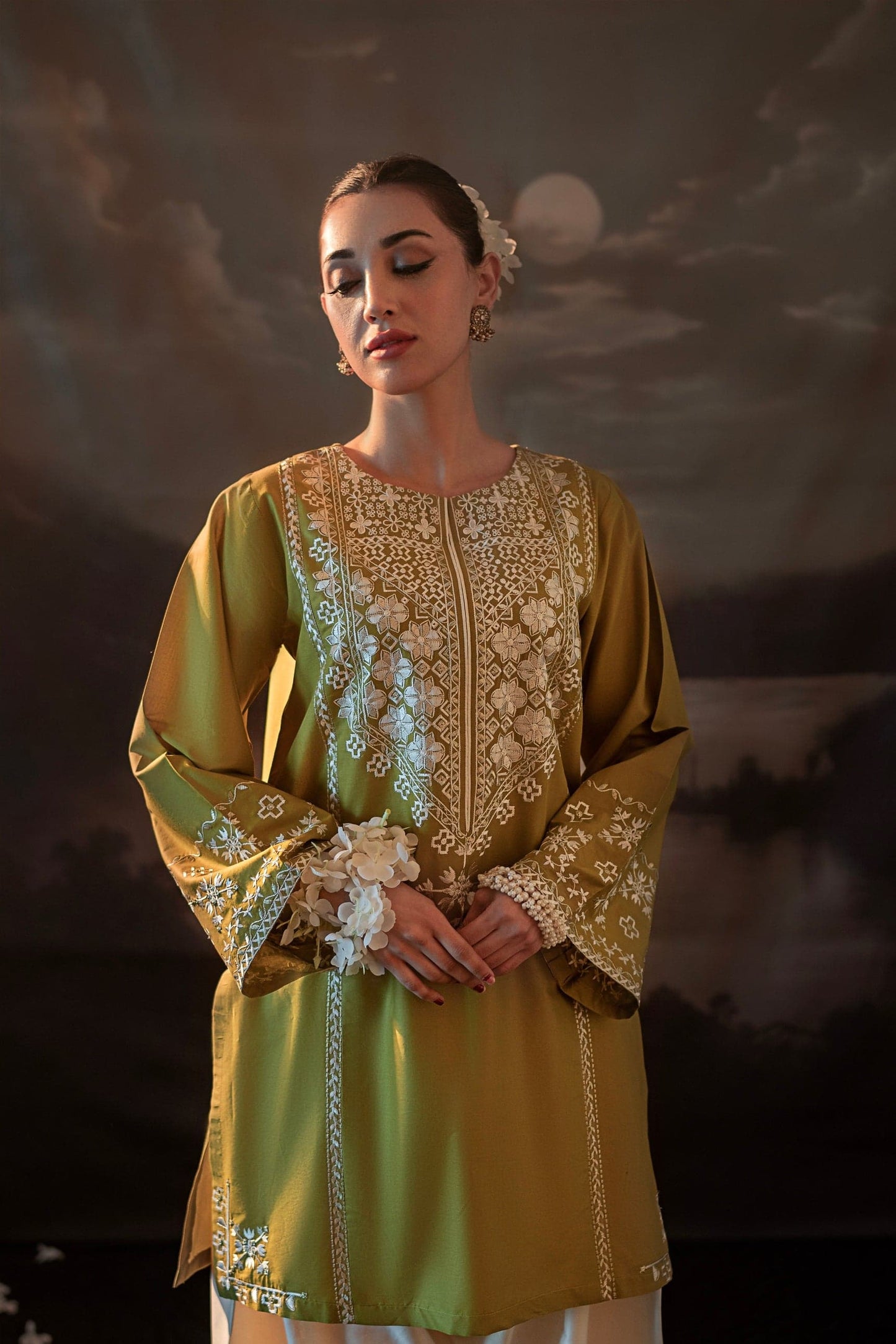 Lawn Embroidered Printed 2Piece D-009