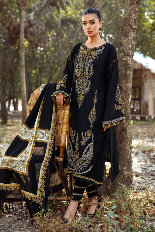 Lawn Embroidered 3Piece Stitched D-001