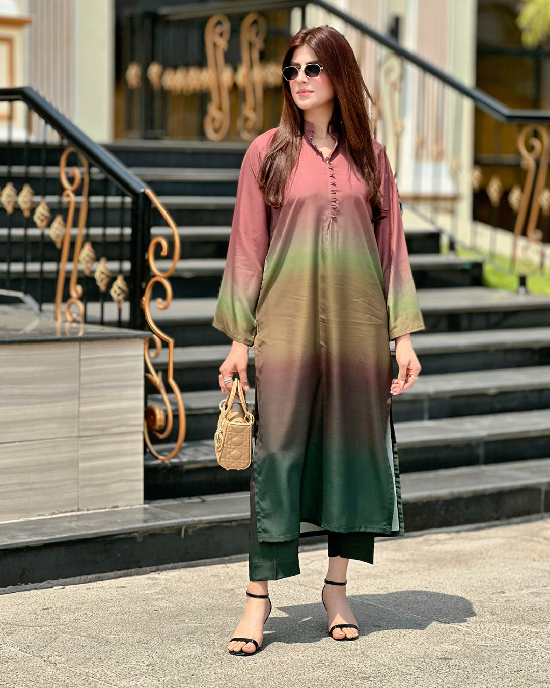 Kaftan Printed Stitched 2Piece D-008