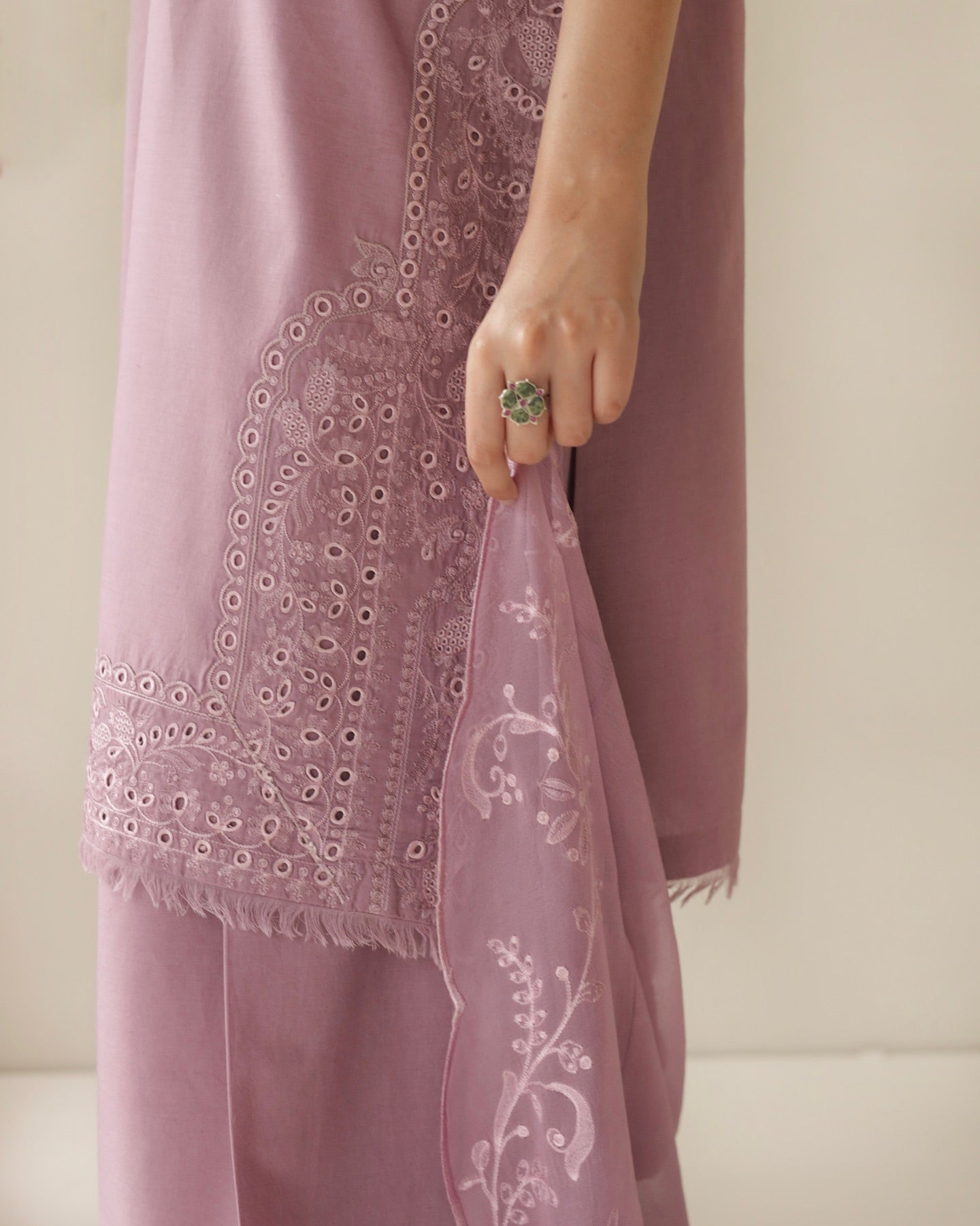 Lawn Embroidered Stitched 3Piece D-010