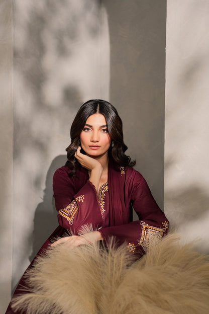 LAwn Embroidered Stitched 3Piece D-003