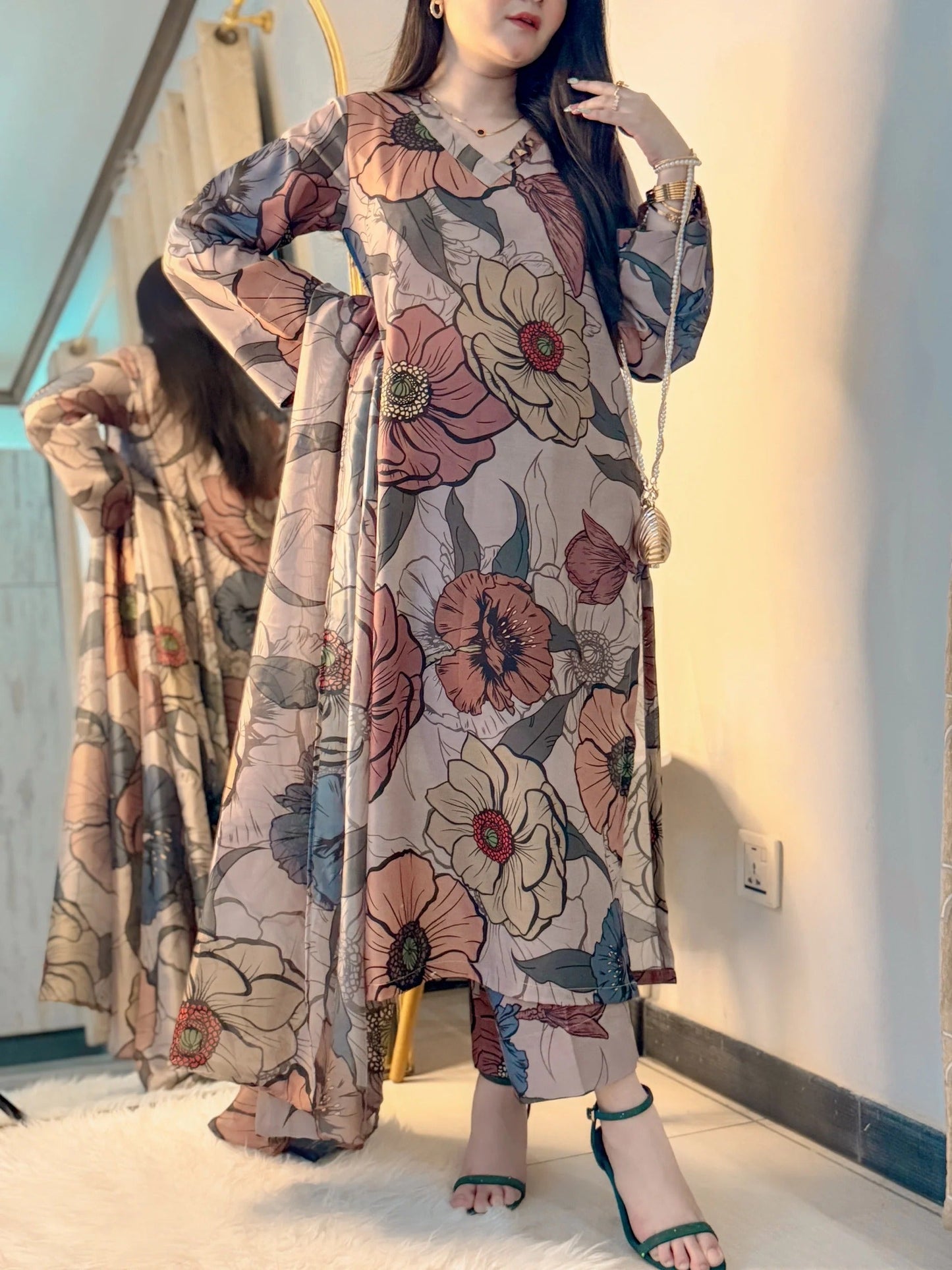 Lawn Printed Stitched 3Piece D-004