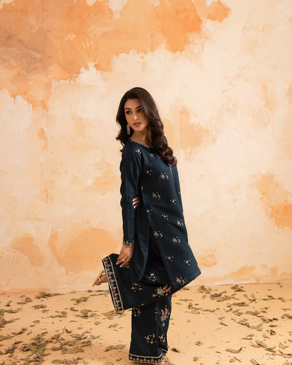 Lawn Embroidered Stitched 2PC D-006