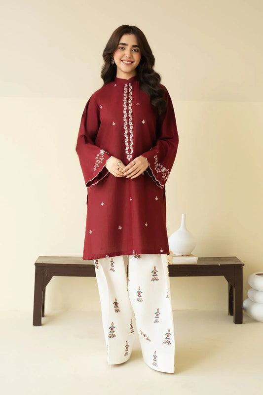 Lawn Embroidered Stitched 2Piece D-004