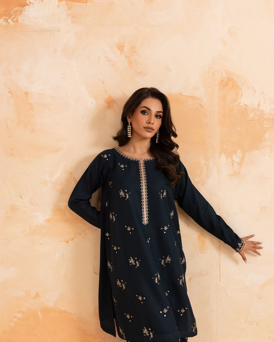 Lawn Embroidered Stitched 2PC D-006