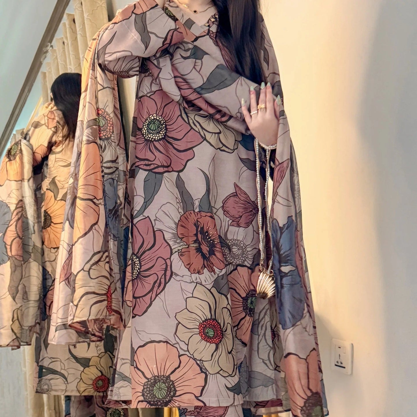 Lawn Printed Stitched 3Piece D-004