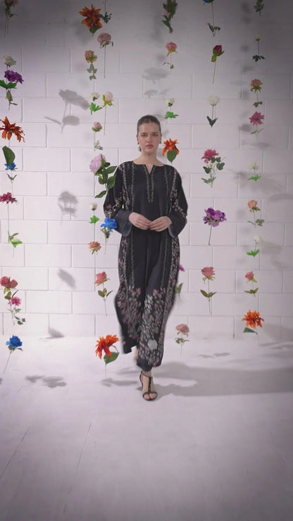 Lawn Orchid Printed Stitched 3Piece D-001